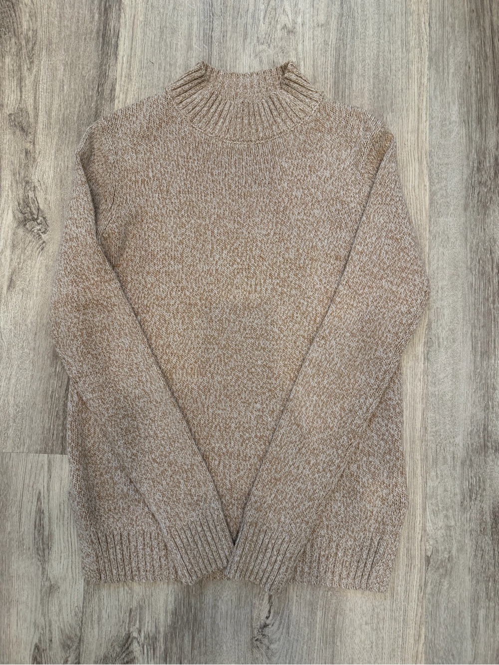 Old Navy Small Beige Marled Mock Neck Knit Sweater